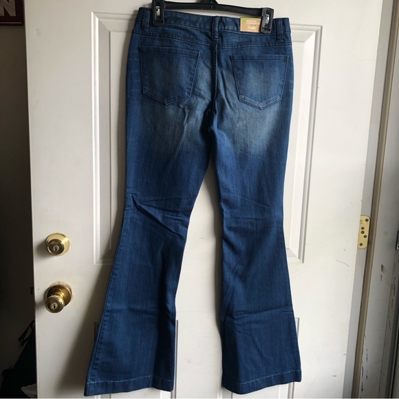 Mossimo Supply Co. Blue Flare Jeans - Picture 4 of 5